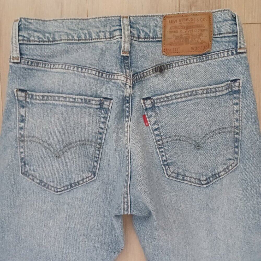 Vintage 90s Levi's 512 Straight Leg Jeans Light Wash Size 30x30 EVC - Picture 8 of 14
